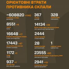 Загальні бойові втрати противника станом на 26 серпня