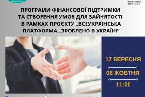 Онлайн семінари-консультації з фінансової підтримки бізнесу