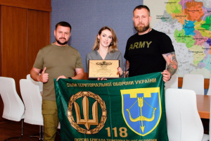 Валерія Яненко привітала воїнів 118-ї бригади з річницею створення (ПРЯМА МОВА)