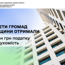 Бюджети громад Черкащини отримали 230 млн грн податку на нерухомість