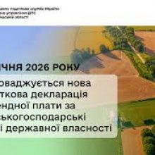 З 1 січня запроваджують нову податкову декларацію з орендної плати за с/г землі державної власності