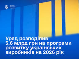 Уряд спрямував понад 5,6 млрд грн на підтримку українських виробників у 2026 році