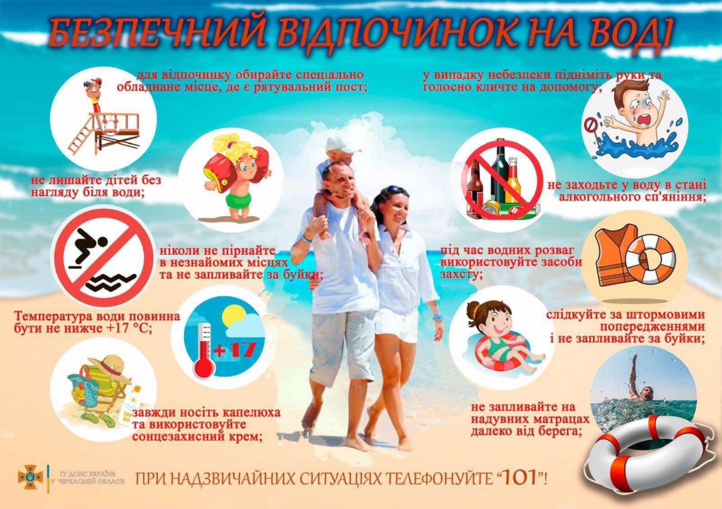 ПАМ’ЯТКА НАСЕЛЕННЮ! Безпечна поведінка на воді