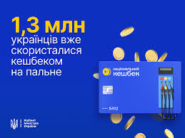 Понад 1,3 млн українців скористалися кешбеком на пальне, — Юлія Свириденко