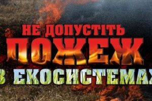 Бережіть природну екосистему, не провокуйте пожежі